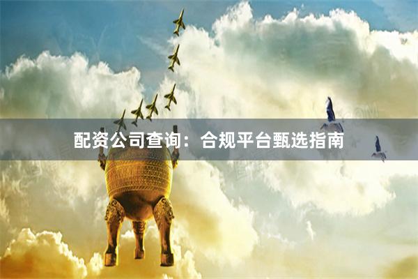 配资公司查询：合规平台甄选指南